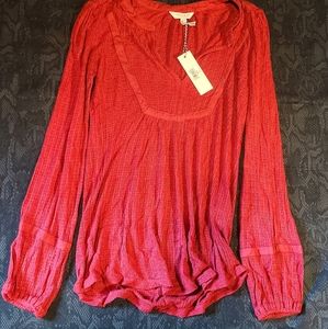 Lucky Brand Long Sleeve Boho Top